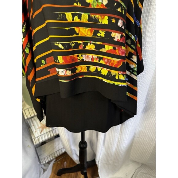 Joseph Ribkoff 6 Bright Colorful High Low Tunic Top Kimono Cold Shoulder Sleeves - Picture 3 of 9